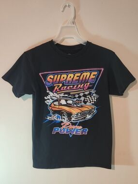 Supreme Racing Pure Power Graphic Black T-Shirt By DOM Size Small